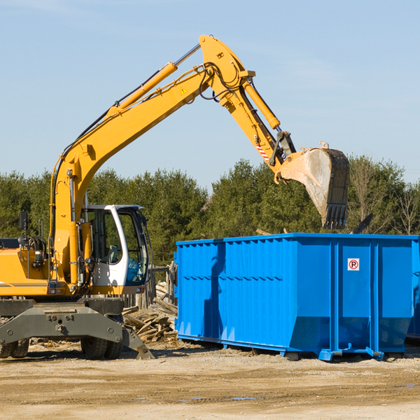 are there any restrictions on where a residential dumpster can be placed in Cadiz